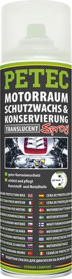 Petec Motorschutzwachs & Konservierung 500 ml Transparent Spray