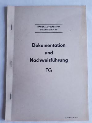 DDR NVA Unteroffiziersschule VIII - Dokumentation und Nachweisführung TG