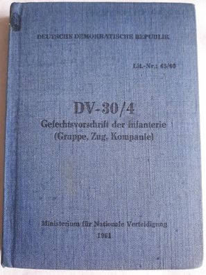 DDR NVA DV-30/4 Gefechtsvorschrift der Infanterie