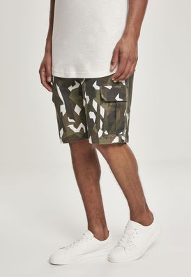 Urban Classics Shorts Geometric Camo Stretch Twill Cargo Shorts Wood Camouflage