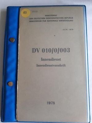 DDR NVA DV 010/0/003 Innendienst Innendienstvorschrift