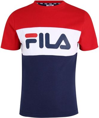 Fila Kinder Unisex Kurzarmshirt Balimo Blocked Tee Medieval Blue-True Red-Bright W