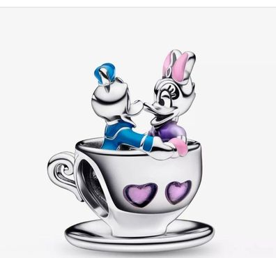 Pandora Donald Duck und Daisy Duck Teetassen-Charm