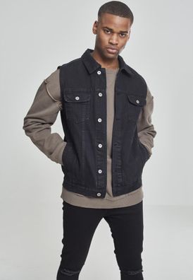 Urban Classics Weste Denim Vest Black Dark