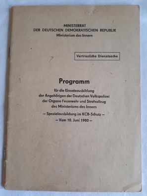 DDR MdI Programm für die Einsatzausbildung der Angehörigen der DVP 1980