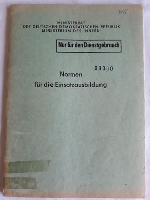 DDR MdI Normen für die Einsatzausbildung