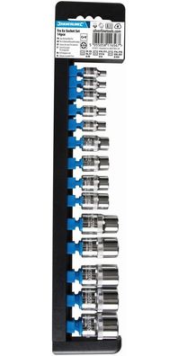 Silverline Steckschlüssel / Knarren E4–E24-Steckschlüsseleinsätze, 14-tlg. Sa