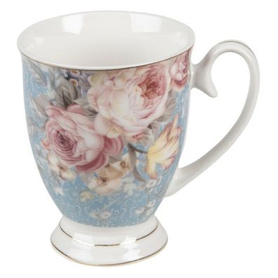 Clayre & EEF Tasse/ Becher/MUK Porzellan Rose 11 * 8*10 cm / 300 ml PECMU