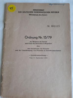 DDR MdI Ordnung Nr.15/79