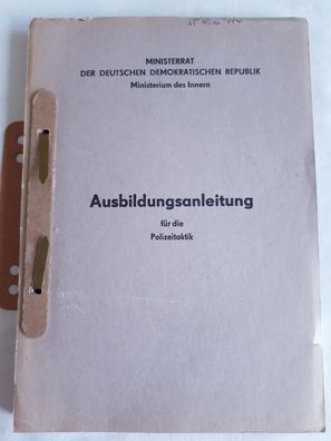 DDR MdI Ausbildungsanleitung für die Polizeitaktik