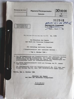 DDR MdI Dienstvorschrift Nr.2/84 Anwendung taktischer Zeichen