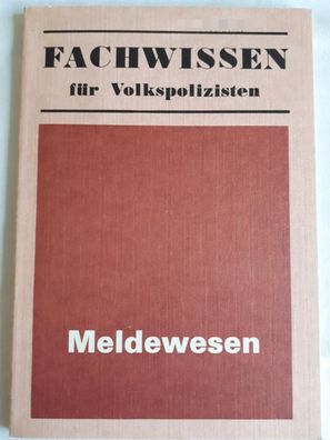 DDR MdI Fachwissen für Volkspolizisten - Meldewesen