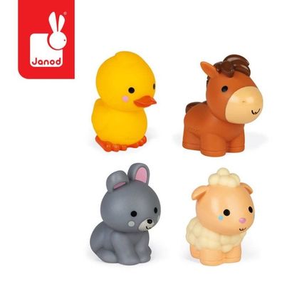 Janod - Farm animals bath set (4 pieces)