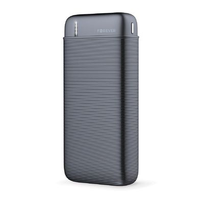 Forever Powerbank TB-100L 20000 mAh Extrem Hohe Kapazität, Externer Akku Schwarz