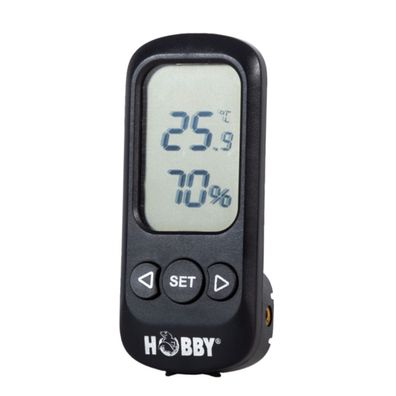 Hobby Terra Check, digitales Hygrometer / Thermometer mit Saugnapf