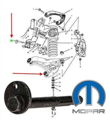 Schraube (Querlenker unten vorn) RAM 1500 Bj:06-24 (Gen.3 & Gen.4)