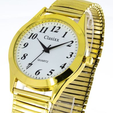 Herrenuhr Classix mit Zugband Farbe gold