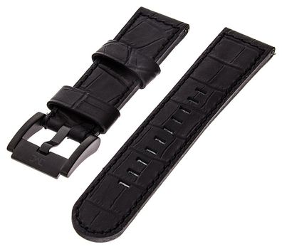 Uhrenarmband TW-Steel schwarz Kroko