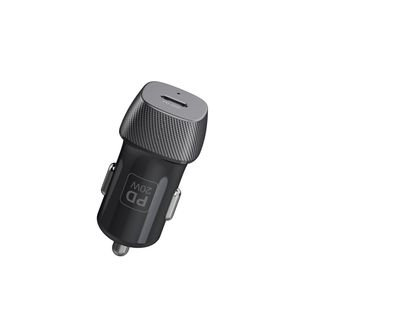 Xssive 20W Quick Auto Ladegerät Schnell-Adapter PD Port Typ-C KFZ Adapter schwarz