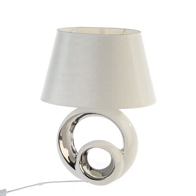 Casablanca Lampe Circles weiss/silber, .35cm H.48cm Höhe: 48 cm Breite: 32 cm 26965