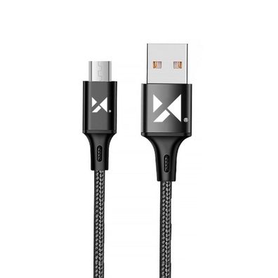 Wozinsky Ladekabel Schnellladekabel USB Kabel - MicroUSB 2.4A Schwarz