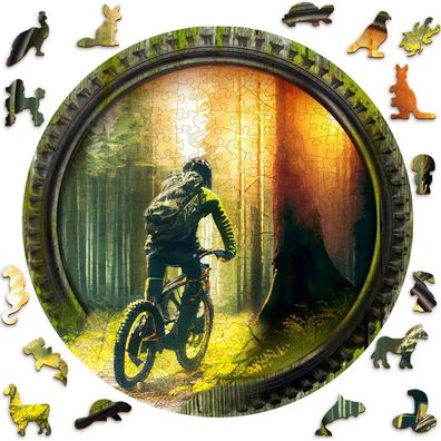 WOODEN CITY Holzpuzzle Biker im Wald 250 Teile