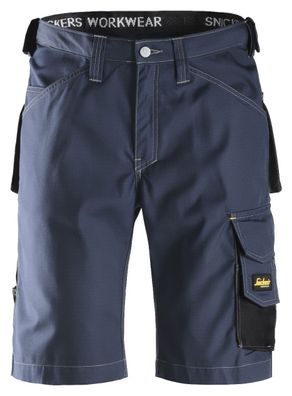 Snickers Rip-Stop Arbeitsshorts Navy-Schwarz