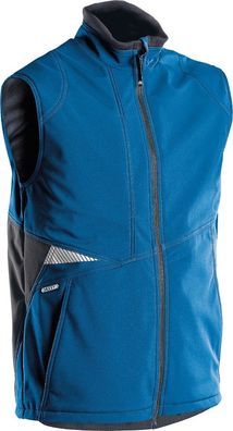 Dassy Softshell-Weste Fusion PES21 Azurblau/Anthrazitgrau