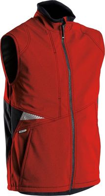 Dassy Softshell-Weste Fusion PES21 Rot/Schwarz