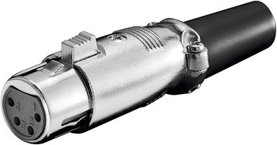 XLR-Steckverbinder - Mikrofonkupplung, XLR-Buchse (4-Pin) mit vergoldeten Kontakte