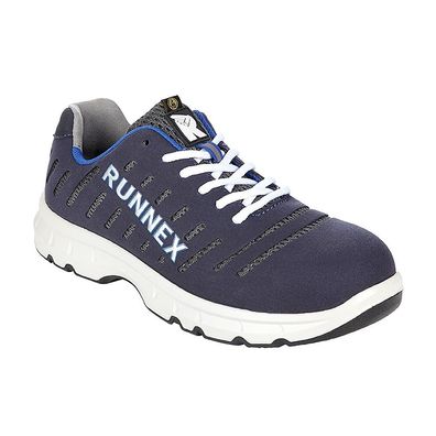 RUNNEX S1P-ESD-Sicherheitshalbschuh FlexStar Blau/Weiß/Grau