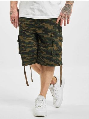 DEF Camo Cargo Shorts Green Camo