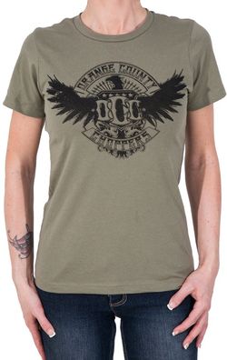 OCC Orange County Choppers Female Shirt Eagle Green