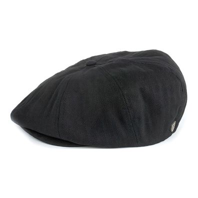 Brixton Cap Brood Black Herringbone Twill