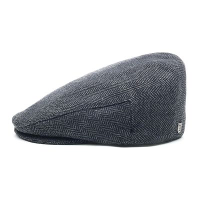 Brixton Cap Hooligan Grey Black Herringbone