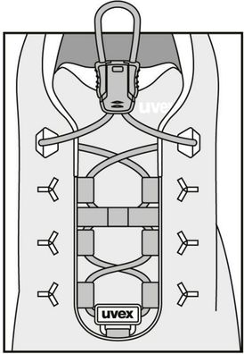 Uvex Zubehör Elastische Schnürsenkel Mit Schnellverschluss 95912 Schwarz Weite (