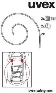 Uvex Zubehör Elastische Schnürsenkel Mit Schnellverschluss 95910 Schwarz Weite (