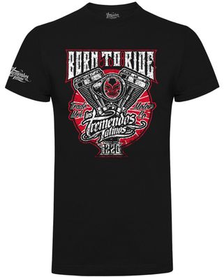 Los Tremendos Latinos T-Shirt Born to Ride Black