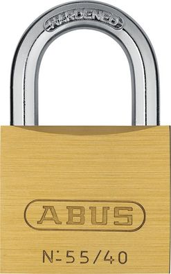 ABUS Schloss 55 Vorhangschloss Messing 2856 Gold