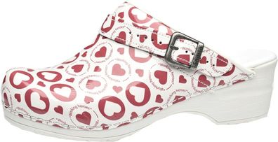 Sanita Damen Offener Clog Working Heroes White