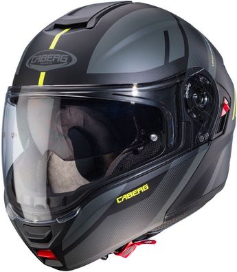 Caberg Motorrad Klapphelm Levo X Manta Matt-Schwarz/Anthrazit-Fluo-Gelb