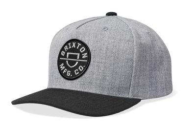 Brixton Cap Crest C MP Snapback Heather Gray/Black