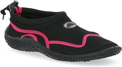 Trespass Badeschuh Paddle - Unisex Aqua Shoe Black/Raspberry