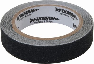 Fixman Absperr- und Klebebänder Rutschfestes Klebeband 24 mm x 5 m-Schwarz