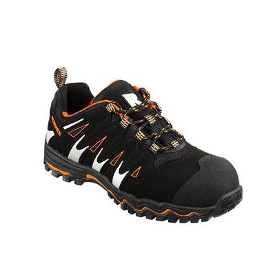 RUNNEX S1P-Sicherheitshalbschuh LightStar Schwarz/Orange/Silber