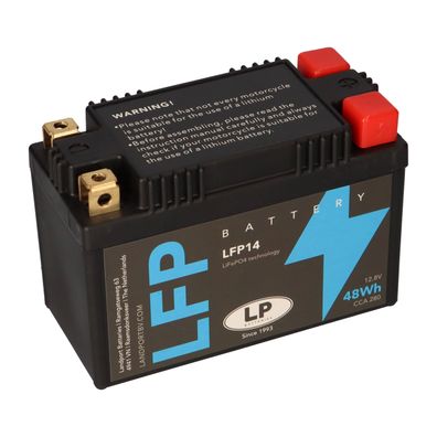 Batterie LiFePO4 12,8V 48Wh für Motorrad Startbatterie ML LFP14