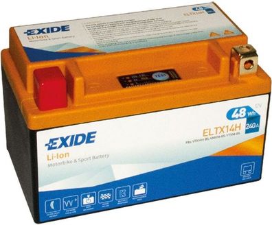 Exide ELTX14H 12V 4Ah Lithium Motorradbatterie 240A