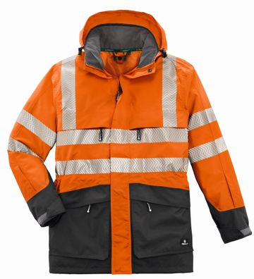 4PROTECT Warnschutz-Parka Tampa Leuchtorange/Grau