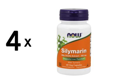 4 x Now Foods Silymarin 150 mg (60 caps) Unflavored