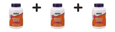 3 x Now Foods Vitamin C Crystals (227g) Unflavoured